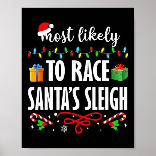 Meest waarschijnlijk om te racen Santa's Sleigh Fu Poster