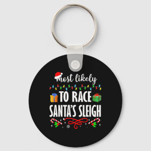 Meest waarschijnlijk om te racen Santa's Sleigh Fu Sleutelhanger