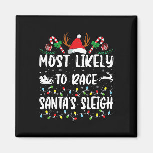 Meest waarschijnlijk om te racen Santa's Sleigh Xm Magneet