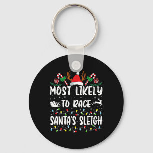 Meest waarschijnlijk om te racen Santa's Sleigh Xm Sleutelhanger
