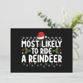 Meest waarschijnlijk om te rijden een rendier Sant Kaart (Staand voorkant)