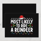 Meest waarschijnlijk om te rijden een rendier Sant Kaart (Voorkant / Achterkant)