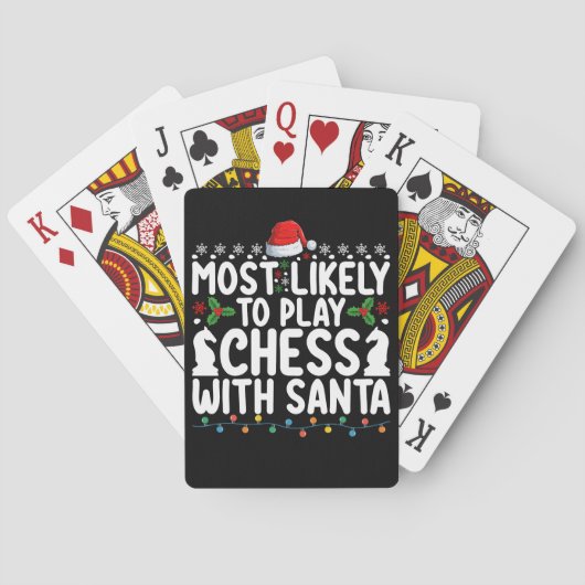 Meest waarschijnlijk om te schaken met Kerstmis Pokerkaarten (Achterkant)