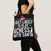 Meest waarschijnlijk om te schaken met Kerstmis Tote Bag (Dichtbij)