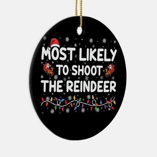 Meest waarschijnlijk om te schieten om rendieren f keramisch ornament (Rechts)