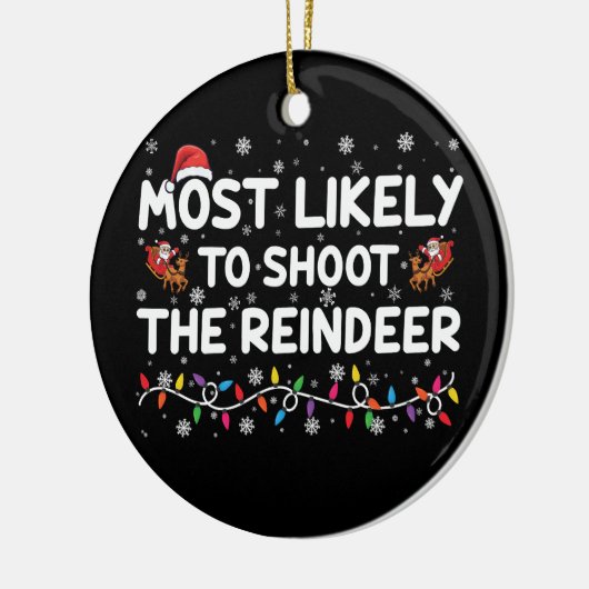 Meest waarschijnlijk om te schieten om rendieren f keramisch ornament (Links)