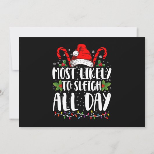 Meest waarschijnlijk om te sleeën de hele dag Kers Kaart (Voorkant)