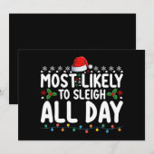 Meest waarschijnlijk om te sleeën de hele dag snee kaart (Voorkant / Achterkant)