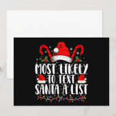 Meest waarschijnlijk om te sms Santa een lijst bij Kaart (Voorkant / Achterkant)