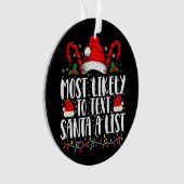 Meest waarschijnlijk om te sms Santa een lijst bij Ornament (voorkant)