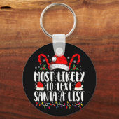 Meest waarschijnlijk om te sms Santa een lijst bij Sleutelhanger (Voorkant)
