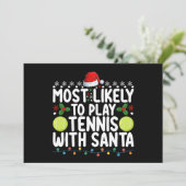 Meest waarschijnlijk om te tennissen met Kerstmis Kaart (Staand voorkant)
