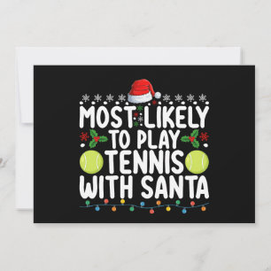 Meest waarschijnlijk om te tennissen met Kerstmis Kaart
