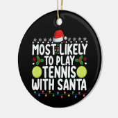 Meest waarschijnlijk om te tennissen met Kerstmis Keramisch Ornament (Links)