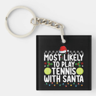 Meest waarschijnlijk om te tennissen met Kerstmis Sleutelhanger
