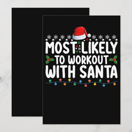 Meest waarschijnlijk om te trainen met Santa Gym C Kaart (Voorkant / Achterkant)