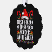 Meest waarschijnlijk om te voetballen met Kerstman Ornament Kaart (Links)