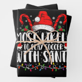 Meest waarschijnlijk om te voetballen met Kerstmis Inpakpapier Vel (In situ)