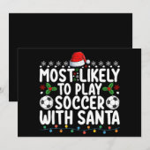 Meest waarschijnlijk om te voetballen met Kerstmis Kaart (Voorkant / Achterkant)