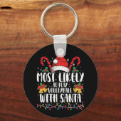 Meest waarschijnlijk om te volleybal met Santa Fam Sleutelhanger (Voorkant)