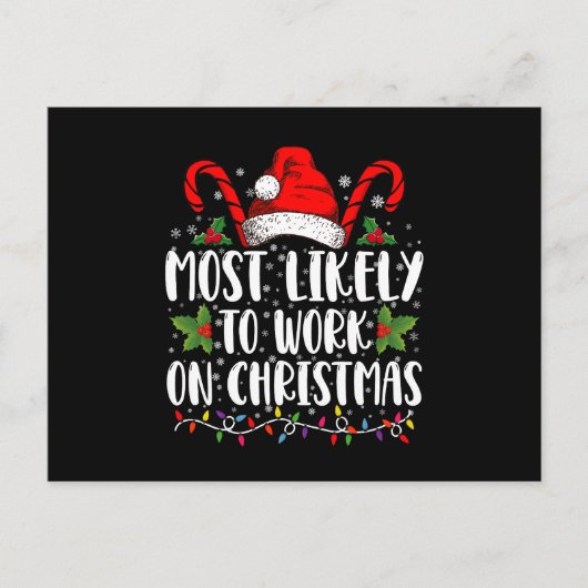 Meest waarschijnlijk om te werken aan Christmas Fa Uitnodiging Briefkaart (Voorkant)