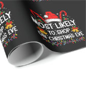 Meest waarschijnlijk om te winkelen op kerstavond  cadeaupapier (Rol Hoek)