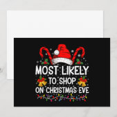 Meest waarschijnlijk om te winkelen op kerstavond kaart (Voorkant / Achterkant)