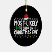 Meest waarschijnlijk om te winkelen op kerstavond  keramisch ornament (Rechts)