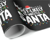 Meest waarschijnlijk om te worstelen Santa Christm Cadeaupapier (Rol Hoek)