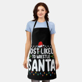 Meest waarschijnlijk om te worstelen Santa Christm Schort (Gedragen)