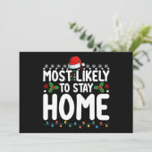 Meest waarschijnlijk om thuis te blijven Kerstmis Kaart (Staand voorkant)
