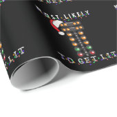 Meest waarschijnlijk om verlicht Kerstmis Santa Dr Cadeaupapier (Rol Hoek)