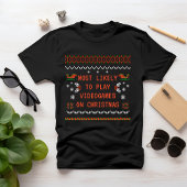 Meest waarschijnlijk om VIDEOGAMES TE SPELEN OP KE T-shirt