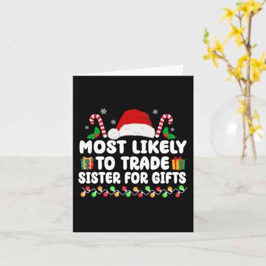 Meest Waarschijnlijk Om Zus Te Ruilen Voor Cadeaus Kaart (Gele Bloem)