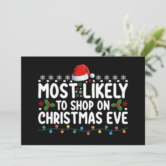 Meest Waarschijnlijk Op Kerstavond Winkelen Tijden Kaart (Staand voorkant)