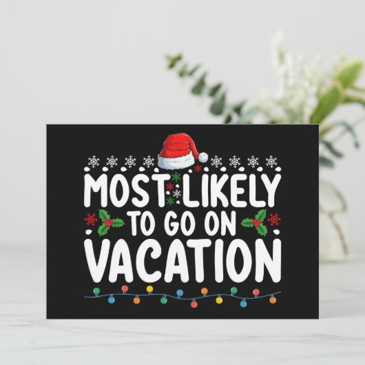 Meest waarschijnlijk op vakantie Kerstmis familie Kaart (Staand voorkant)