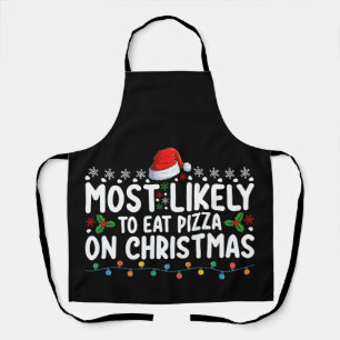 Meest Waarschijnlijk Pizza Te Eten Tijdens Kerstva Schort
