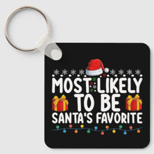 Meest Waarschijnlijk Santa's Favoriete Kerstvakant Sleutelhanger