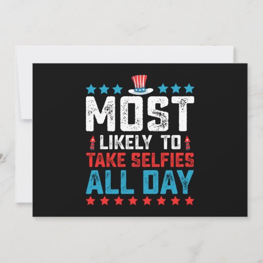 Meest waarschijnlijk selfies nemen de hele dag 4 j kaart (Voorkant)