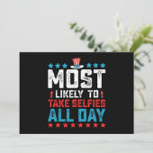 Meest waarschijnlijk selfies nemen de hele dag 4 j kaart (Staand voorkant)