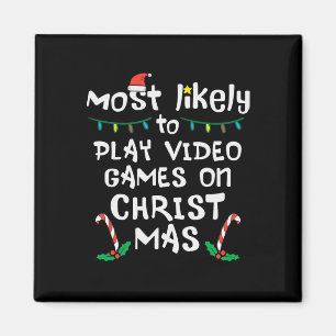 Meest waarschijnlijk spelen Video Game Kerstmis fa Magneet