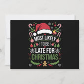 Meest Waarschijnlijk Te Laat Voor Kerstmis Funny F Feestdagenkaart (Voorkant)