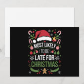 Meest Waarschijnlijk Te Laat Voor Kerstmis Funny F Feestdagenkaart (Voorkant / Achterkant)