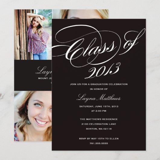 MEEST WAARSCHIJNLIJK TOT SUCCEED | AFSTUDEREN INVI KAART (Voorkant / Achterkant)