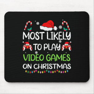 Meest Waarschijnlijk Video Games Kerstmis Familie Muismat