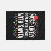 Meest waarschijnlijk volleybal spelen met Santa Ma Fleece Deken (Voorkant (Horizontaal))
