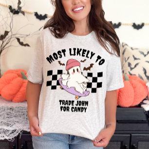 Meest waarschijnlijk voor aangepaste Halloween Gho T-shirt