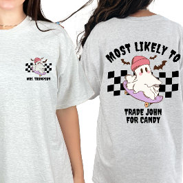 Meest waarschijnlijk voor aangepaste Halloween Gho T-shirt