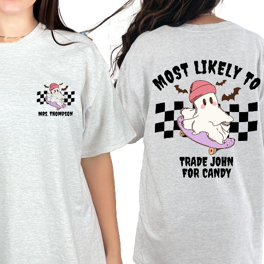 Meest waarschijnlijk voor aangepaste Halloween Gho T-shirt