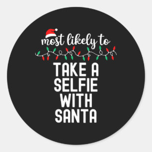 Meest waarschijnlijk voor Kerst Shirt bijpassende Ronde Sticker